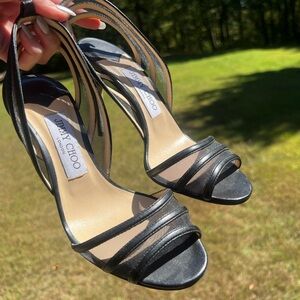 AUTHENTIC JIMMY CHOO BLACK BETTY ILLUSION HEELS